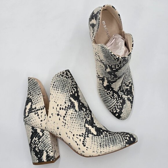 Madden Girl Snake Print Ankle Booties - Picture 15 of 16